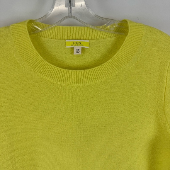 J.Crew 100% Cashmere Crewneck Sweater Yellow XS Good Cashmere Standard - Picture 10 of 13